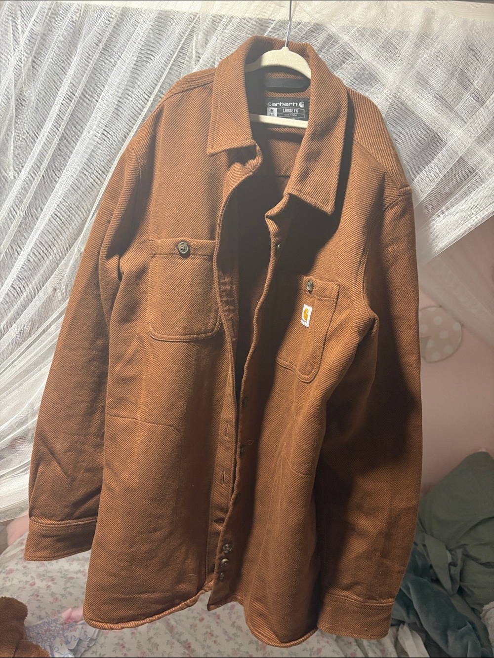 Carhartt women’s Brown Canvas Shirt Jacket
